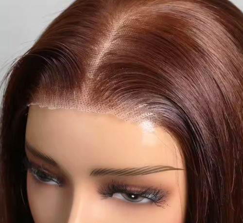 13x4 #33 Reddish Brown Straight Bob Glueless Lace Wig
