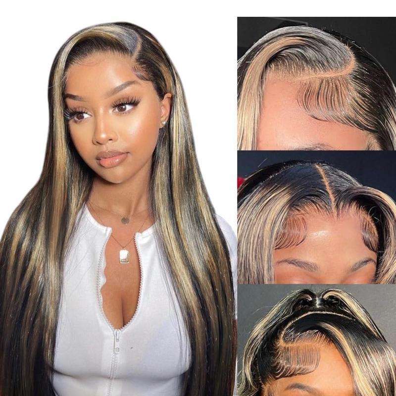13x6 Balayage Highlight Straight Hair HD Lace Wig