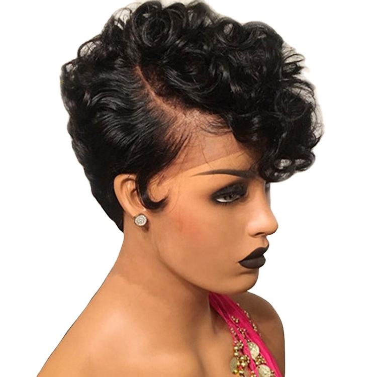 13x4 Short Curly Pixie Cut HD Lace Front Wig